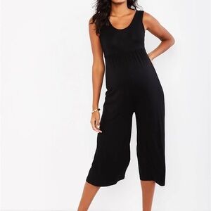 Motherhood Maternity Black Sleeveless Jumpsuit Small